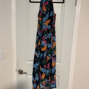 Armani Exchange Floral Halter Hi-Lo Dress